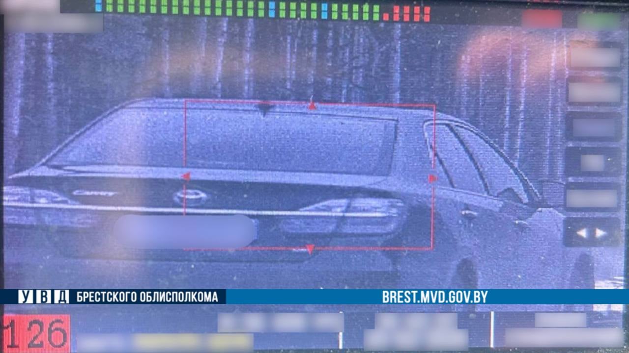 ГАИ Пинска зафиксировала превышения скорости у трех водителей и привлекла к ответственности