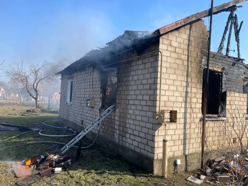 На пожаре в Брестском районе женщину спас племянник