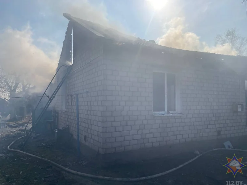 На пожаре в Брестском районе женщину спас племянник