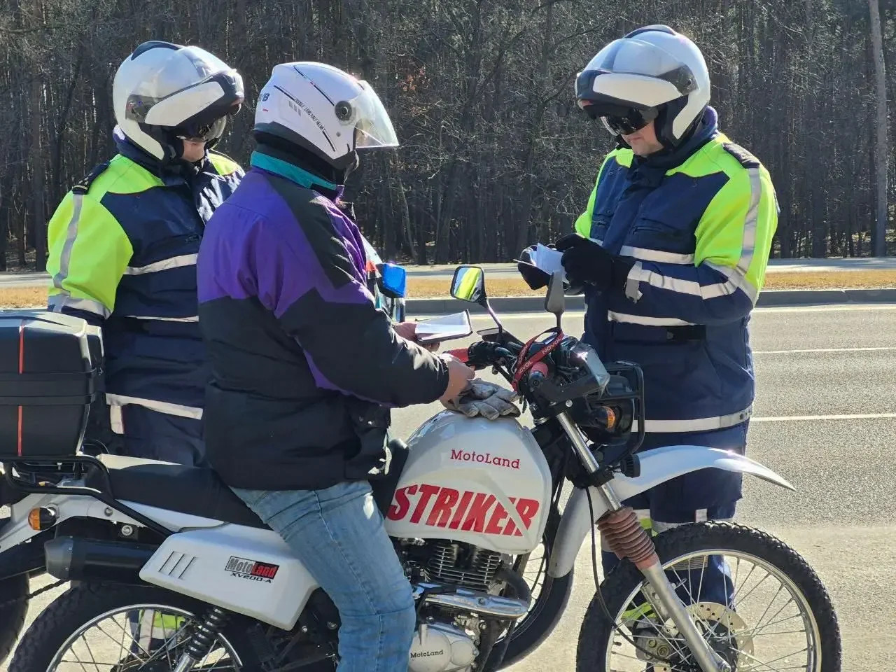 На дороги Бреста выехали мотопатрули ГАИ
