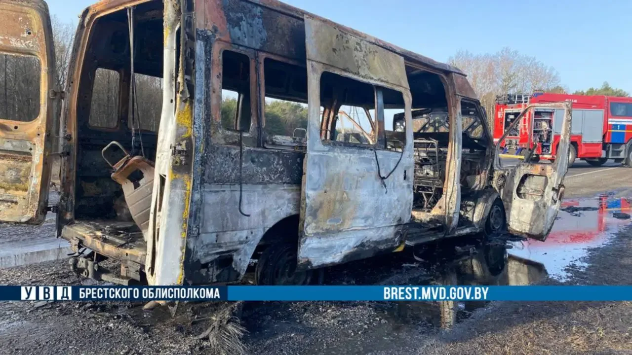 В Дрогичинском районе на ходу загорелся автомобиль Ford