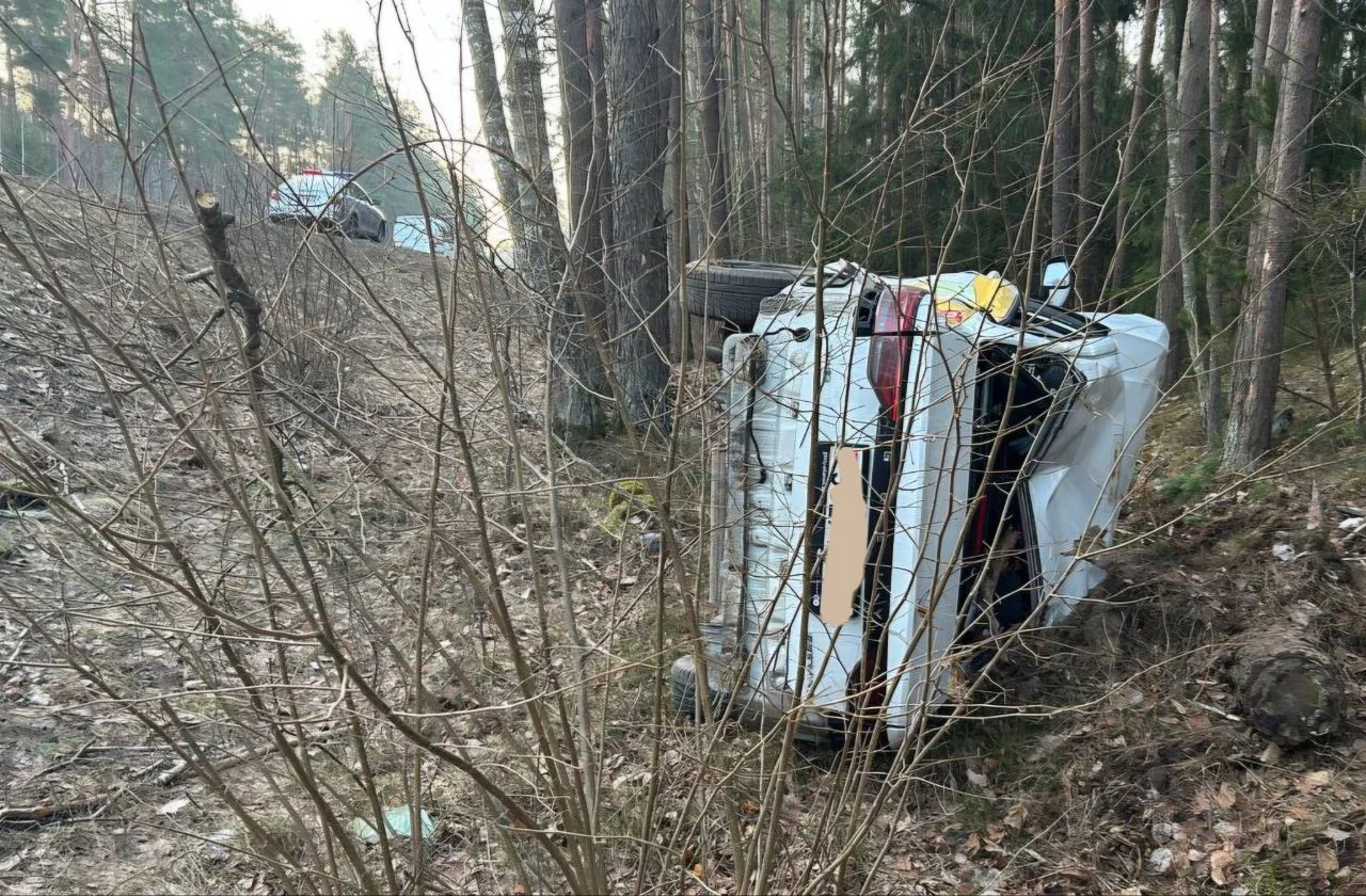 В Ивацевичском районе автомобиль вылетел в кювет и перевернулся