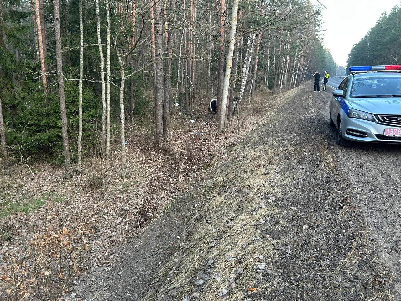 В Ивацевичском районе автомобиль вылетел в кювет и перевернулся