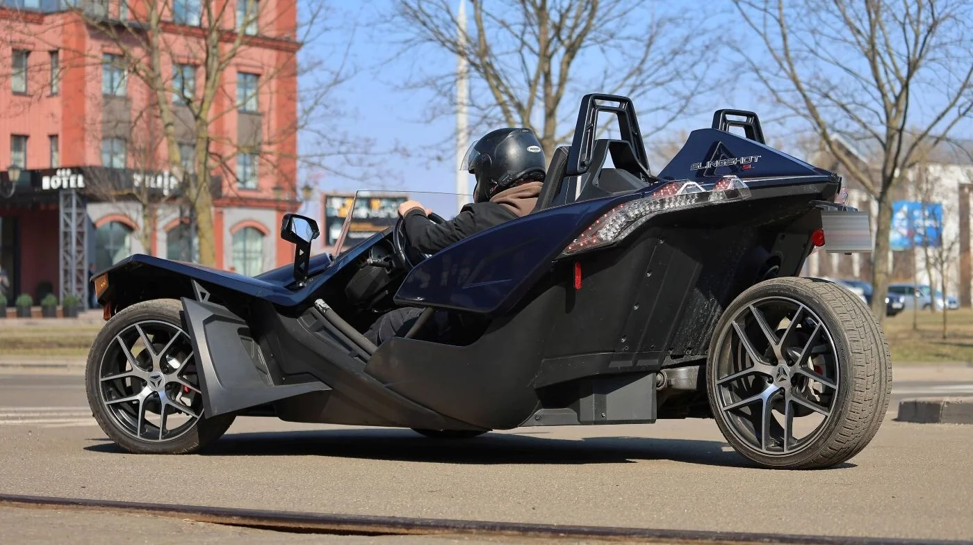 Редкий Polaris Slingshot в руках белоруса: «Растаможивали как машину, на учёт поставили — уже мотоцикл!»