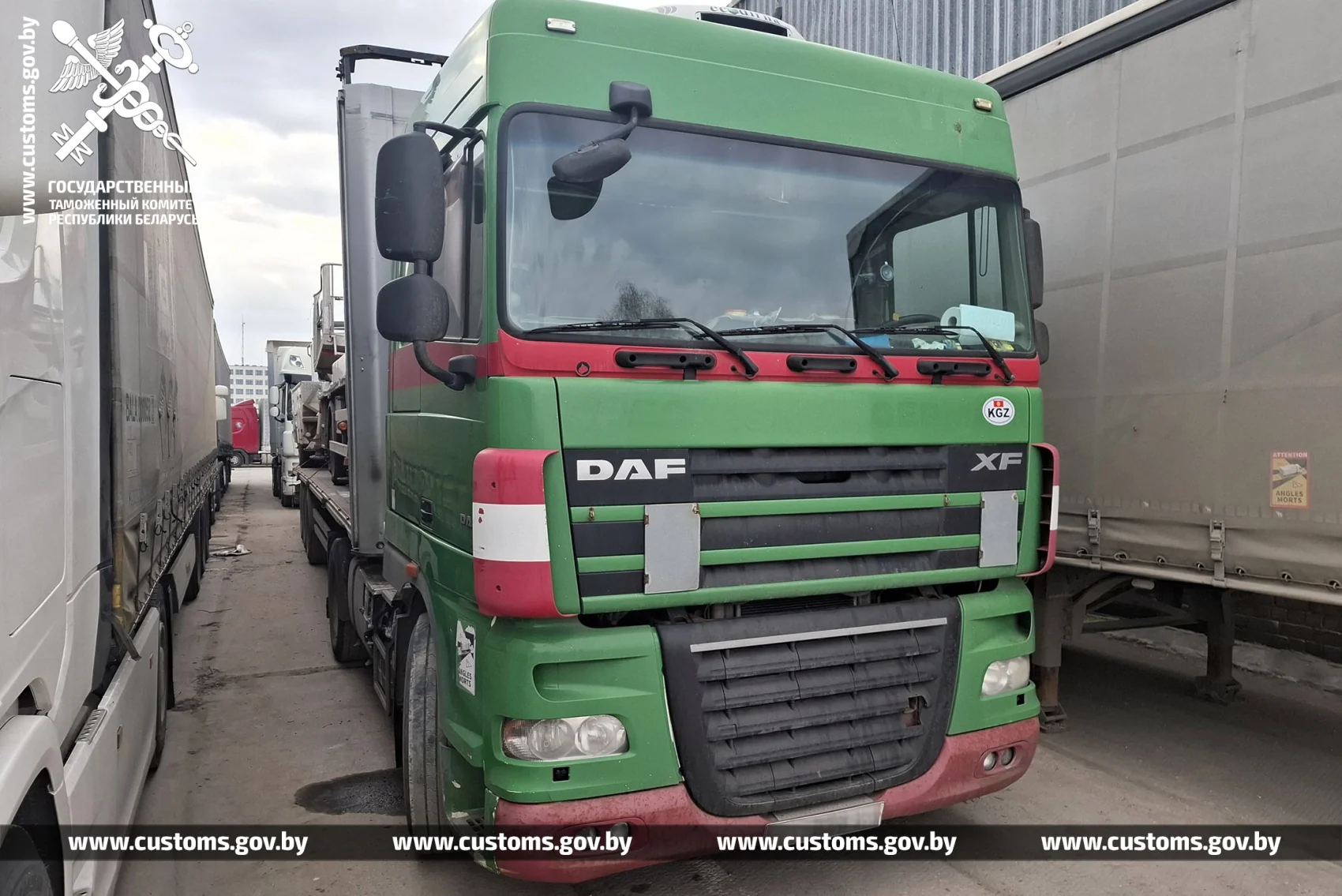 На границе обнаружили подмену VIN-номеров у тягача и полуприцепа