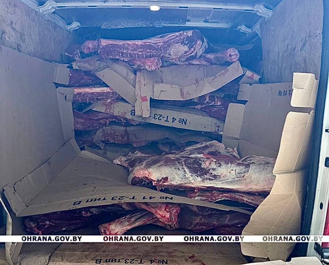 Почти две тонны говядины без бумаг: на Брестчине задержан водитель