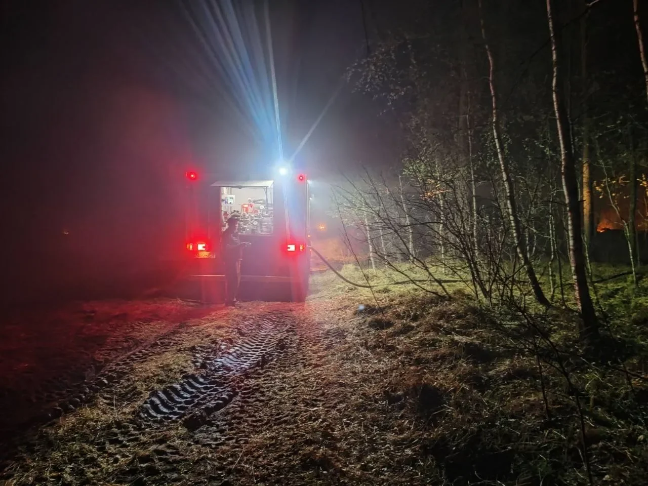 Это было непростое испытание: лесной пожар в Пинском районе — в фотографиях