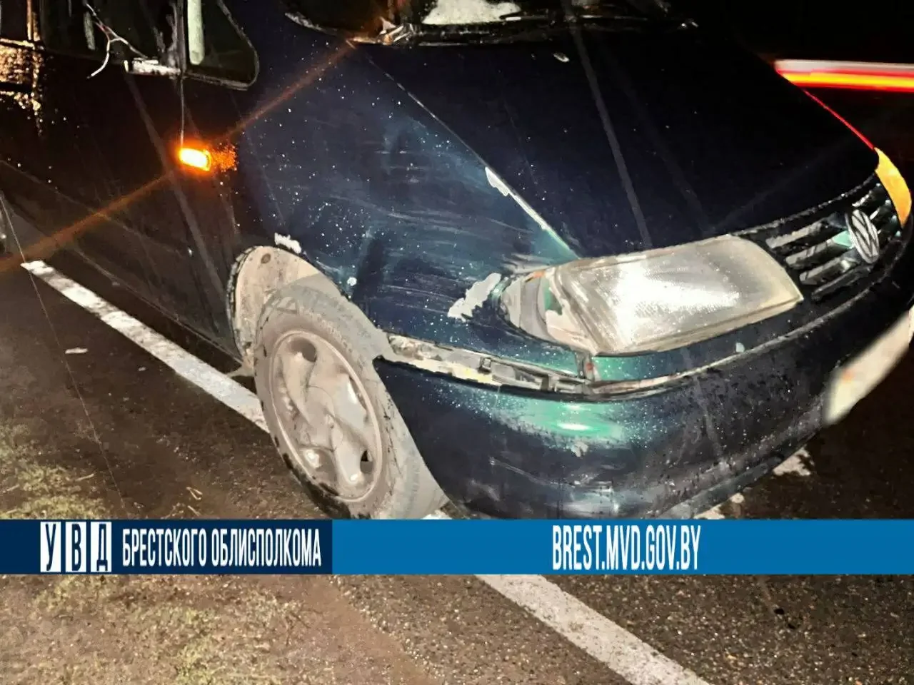 Ночью на трассе Жабинка — Кобрин водитель Volkswagen наехал на пешехода