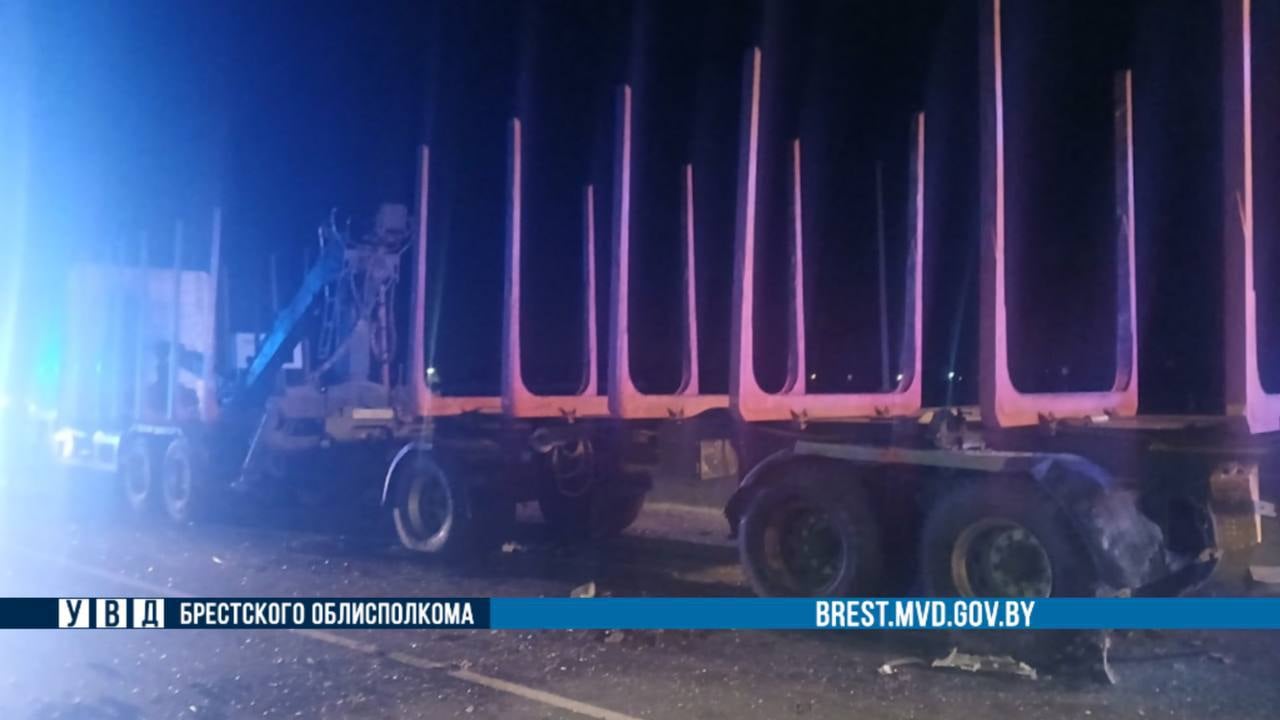 Под Брестом Audi врезалась в стоявший на обочине грузовик — подробности