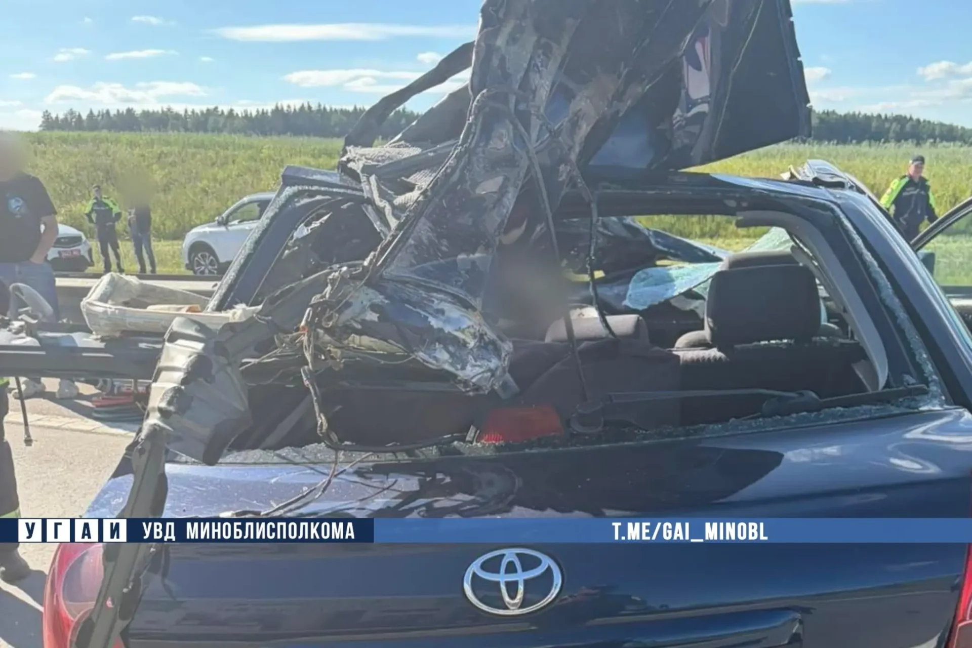 Попутное столкновение унесло жизнь водителя Toyota