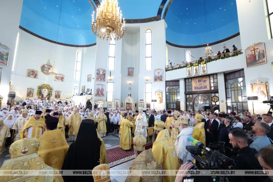 Патриарх Кирилл возглавил Божественную литургию в Свято-Воскресенском соборе Бреста