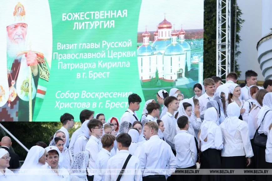 Патриарх Кирилл возглавил Божественную литургию в Свято-Воскресенском соборе Бреста