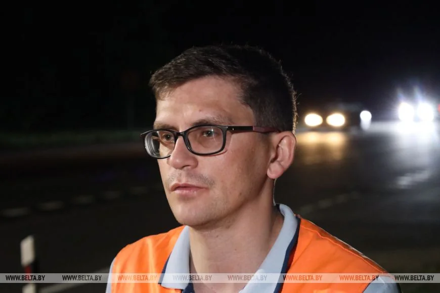 На трассе от Бреста к Беловежской пуще делают экспериментальную подсветку
