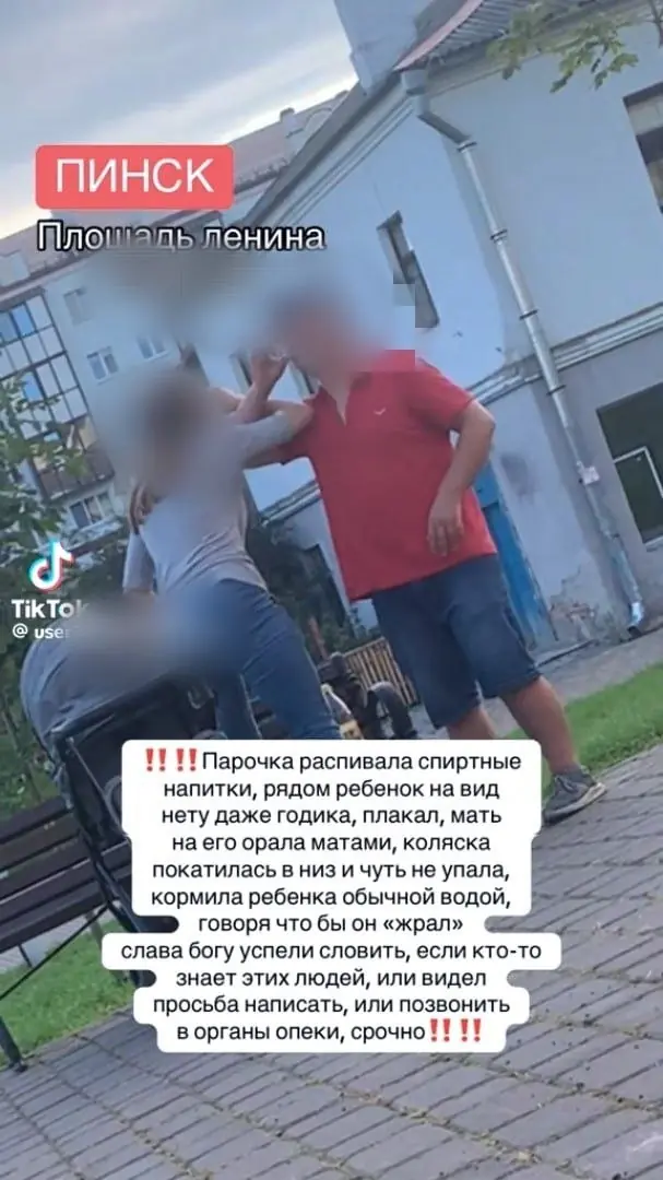 В Пинске молодая мать с ребенком попала в поле зрения милиции после видео из сети