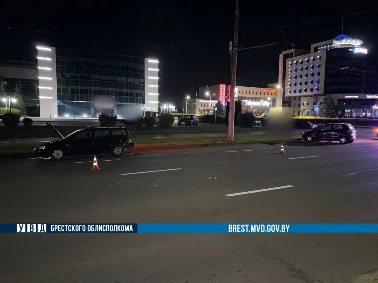 Авария около часа ночи: что произошло на улице Московской в Бресте