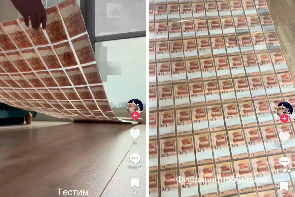 Белоруска разменяла 1100 рублей и сделала из денег ковёр — для кого он был