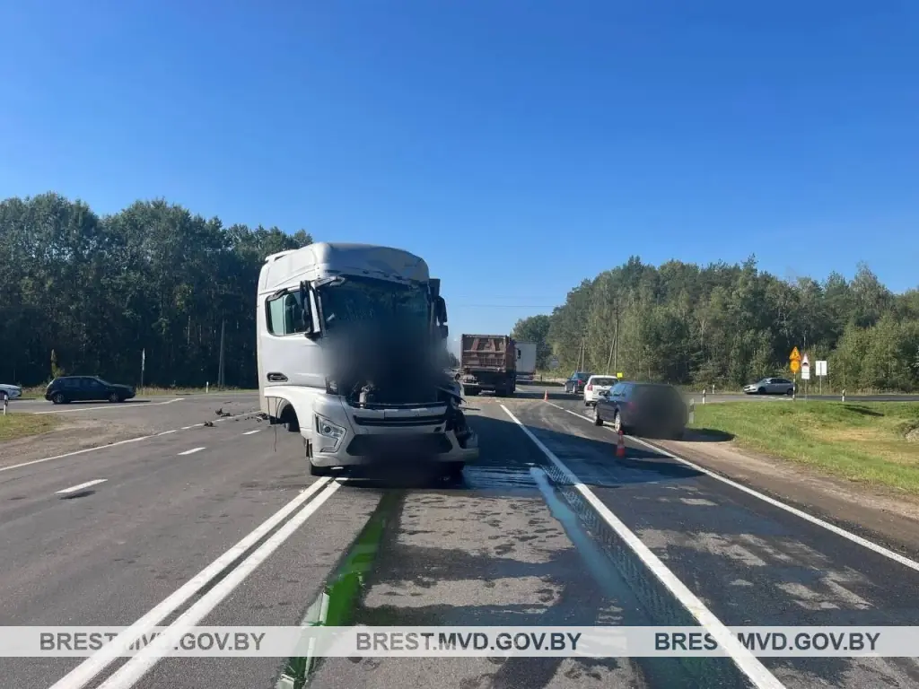 В Дрогичинском районе столкнулись фура и МАЗ
