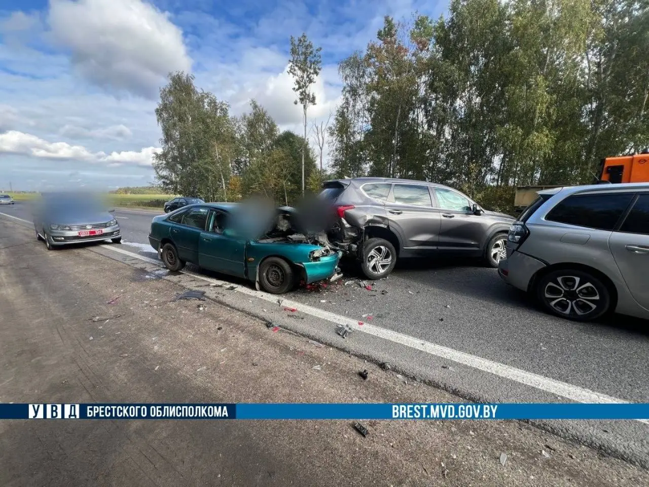 В Бресте водитель с 2,1 промилле спровоцировал ДТП с тремя автомобилями
