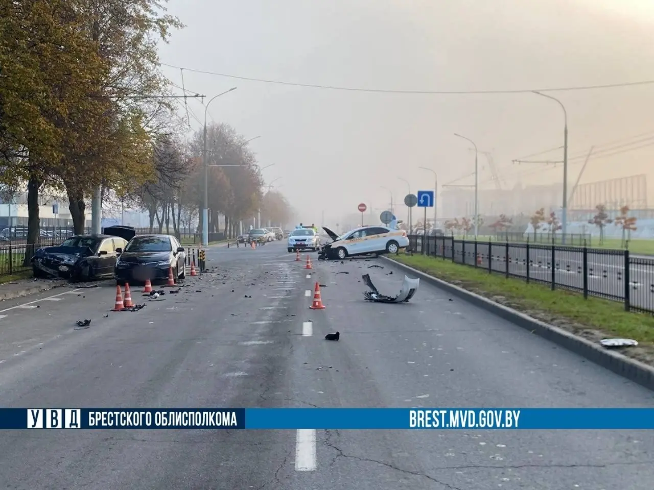 Утреннее ДТП в Бресте закончилось госпитализацией обоих водителей — подробности