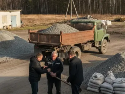 В Пинске двое водителей похитили щебень с госпредприятия и попали под уголовное дело