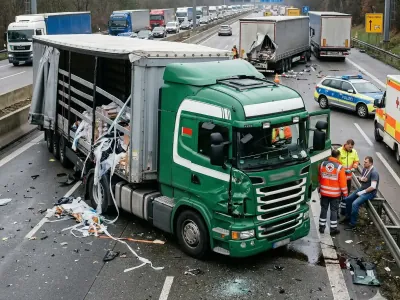 В Германии белорус на фуре попал в ДТП с 120 тысячами евро ущерба