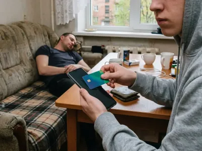 В Пинске гость заметил карту хозяина на столе и привязал её к своему телефону, пока тот спал