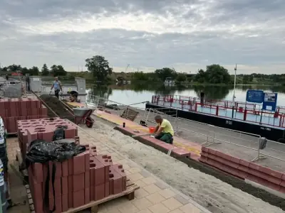 На Набережной Бреста завершили ремонт спуска к воде